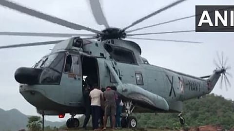 Indian Navy choppers continue relief operations in AP