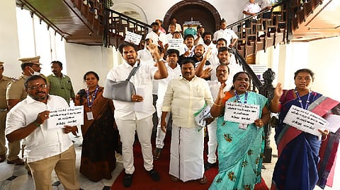 AIADMK councillors boycotted the council meeting
