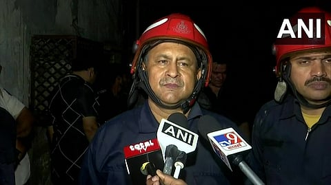 A fire officer in Indralok area of Delhi