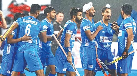 India celebrates its emphatic win over Ghana
