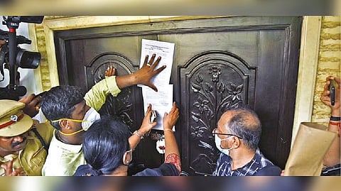 File image of AIADMK HQ being sealed