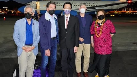 Five US lawmakers arrived in Taipei for a surprise visit