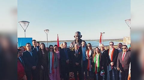 EAM Jaishankar unveils bust of Mahatma Gandhi in Paraguay