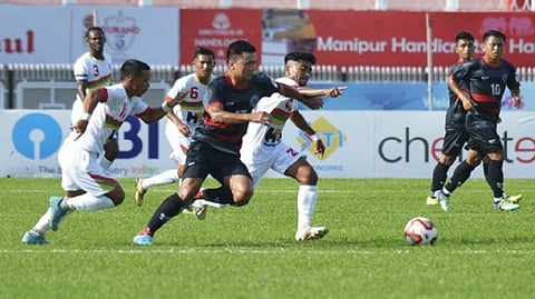 Both clubs in action