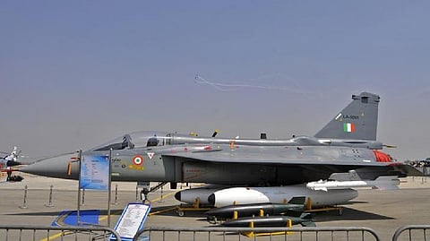 An Indian Air Force (IAF) light combat aircraft "Tejas"