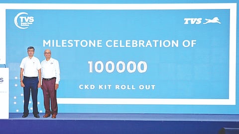 TVS SCS supplies 1 L CKDs to TVS Motor