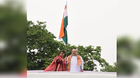 Union Home Minister Amit Shah and his wife Sonal Shah