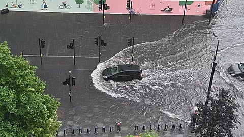 Roads flooded as heavy rain, thunderstorms hit parts of UK