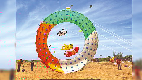 Spider Man was a popular kite among kids, so much that when it was brought down, kids demanded a repeat performance.