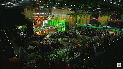 Chess Olympiad closing ceremony:  Event ends with Nat'l Anthem