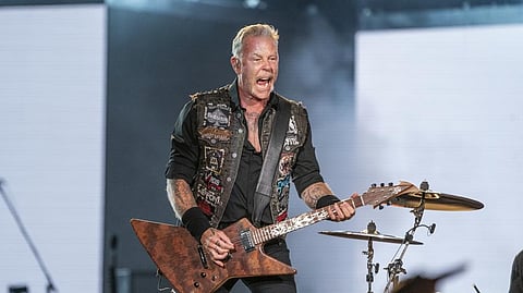 James Hetfield of Metallica performs at the Lollapalooza Music Festival in Chicago