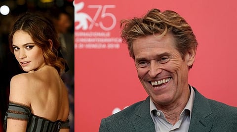 Willem Dafoe and Lily James