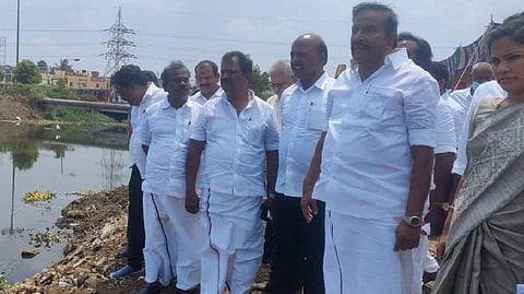 KN Nehru, Ma Subramanian, Chennai Mayor R Priya inspected the site