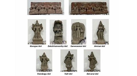 Pictures of the idols seized by Sleuths from the Tamil Nadu Idol Wing.