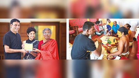 Vino with LV Navaneet and school teacher Saraswathi Ranganathan