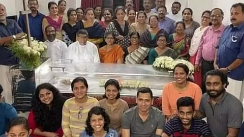 Family members posing for a snap