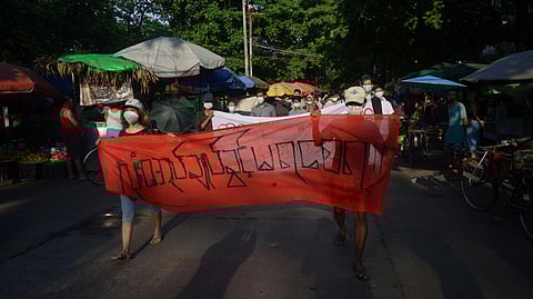 Myanmar protest march