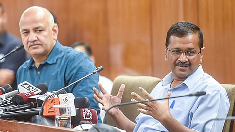 Arvind Kejriwal with Manish Sisodia