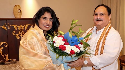 Mithali Raj & J.P. Nadda