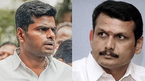 Annamalai and Electricity Minister V Senthilbalaji