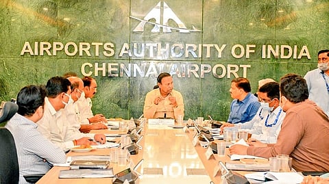 AAC meeting was held at Chennai International Airport under the Chairmanship of T. R. Baalu
