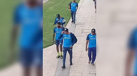 A visual of Team India arriving