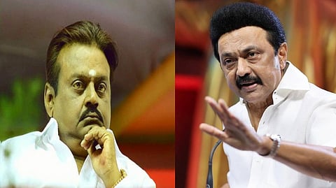 DMDK leader Vijayakant and TN CM Stalin