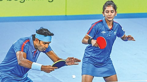 India?s mixed doubles pair Sharath Kamal and Akula Sreeja entered finals