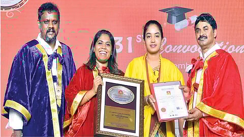 Students receiving degrees