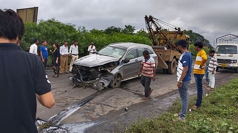 Visuals from the accident site in Palghar