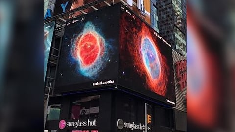 NASA's Webb telescope images displayed at Times Square