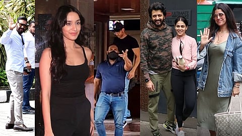 (L) Ajay Devgn, Shraddha Kapoor, Hrithik Roshan, Riteish Deshmukh, Genelia D'Souza and Nimrat Kaur