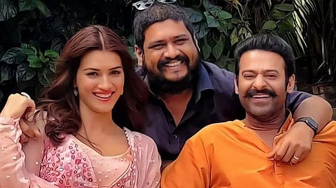 Om Raut with Kriti Sanon and Prabhas