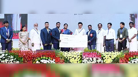 Stalin distributed awards to best sportspersons, coaches, physical education teachers and best organiser for the year 2018-19 & 2019-20