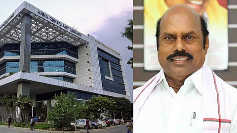 Anna Centenary Library in Kotturpuram; EV Velu