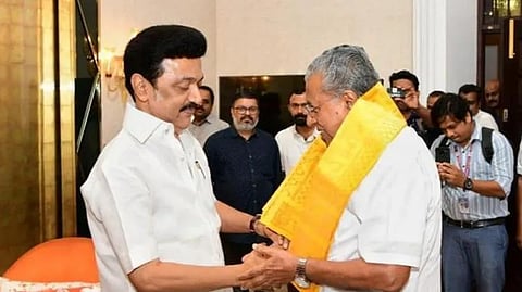CM MK Stalin with Kerala CM Pinarayi Vijayan