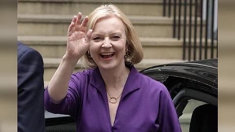 Liz Truss arrives at Conservative Central Office in Westminster