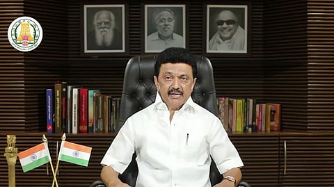 Stalin speaking at the Third International Humanism Conference on Social Justice virtually on Sunday.