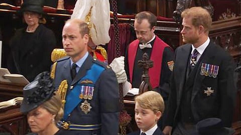 Prince Harry at Queen's funeral