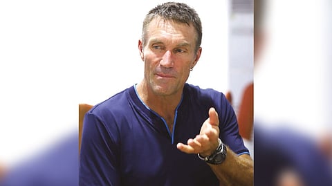 Pat Cash at a media interaction on Sunday.