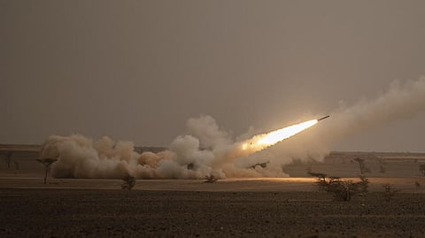 HIMARS at its intended target during the African Lion military exercise