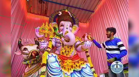 Vinayagar statue in Triplicane, Chennai.