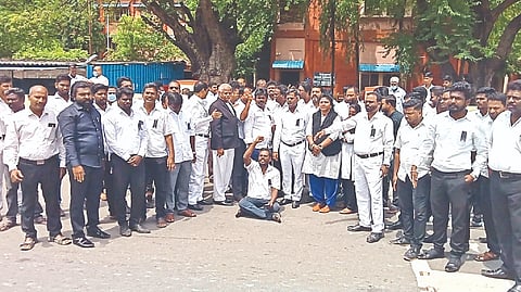 Lawyers protest demanding an Act to protect them