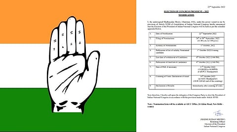 Official notification for the upcoming Election for Congress President