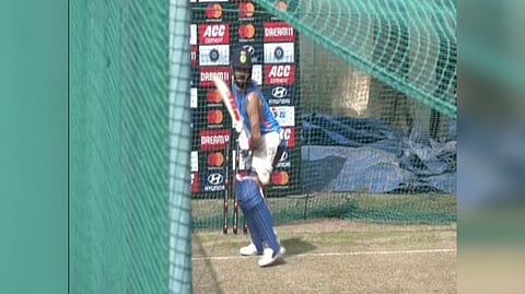 Virat Kohli in practice session