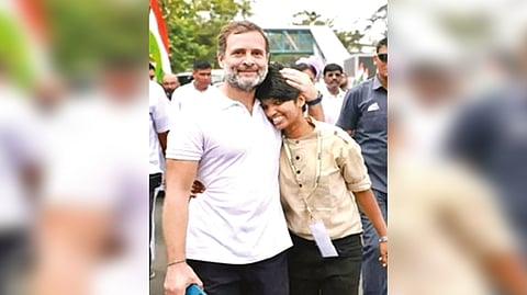 Congress leader Rahul Gandhi allegedly standing along with a woman