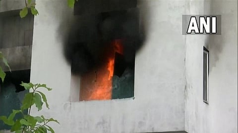 Visual of Vanatara resort on fire