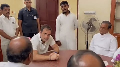 Congress leader Rahul Gandhi meets controversial Tamil Nadu priest.