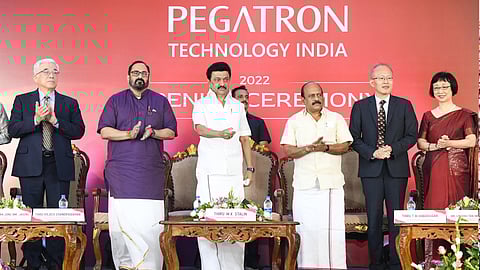 Stalin on Friday inaugurated Pegatron's smartphone manufacturing plant in Chengalpattu.