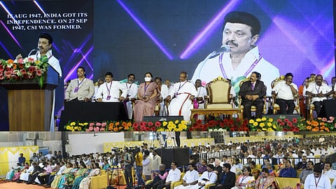 Stalin chaired the 75th anniversary function of the Church of South India (CSI)